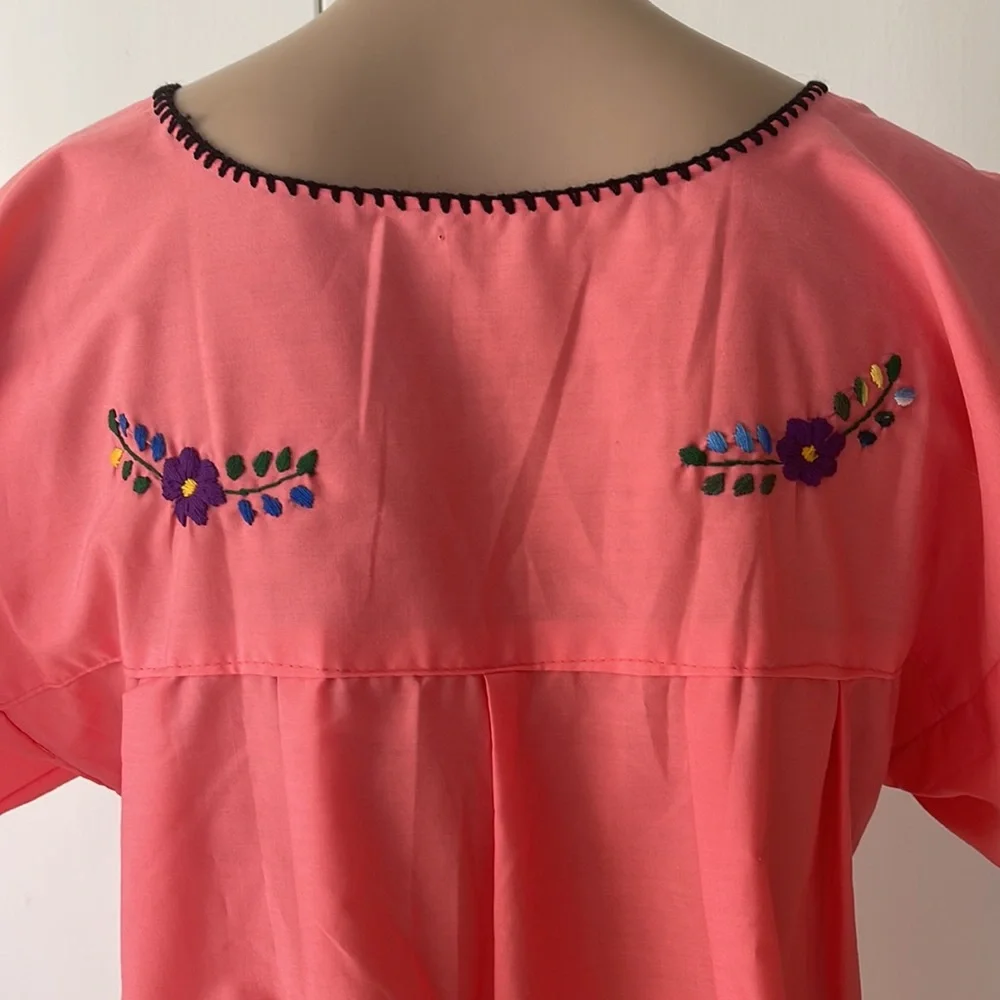 Multi color Hand embroidered  Womens DRESS  size MEDIUM - Picture 10 of 16